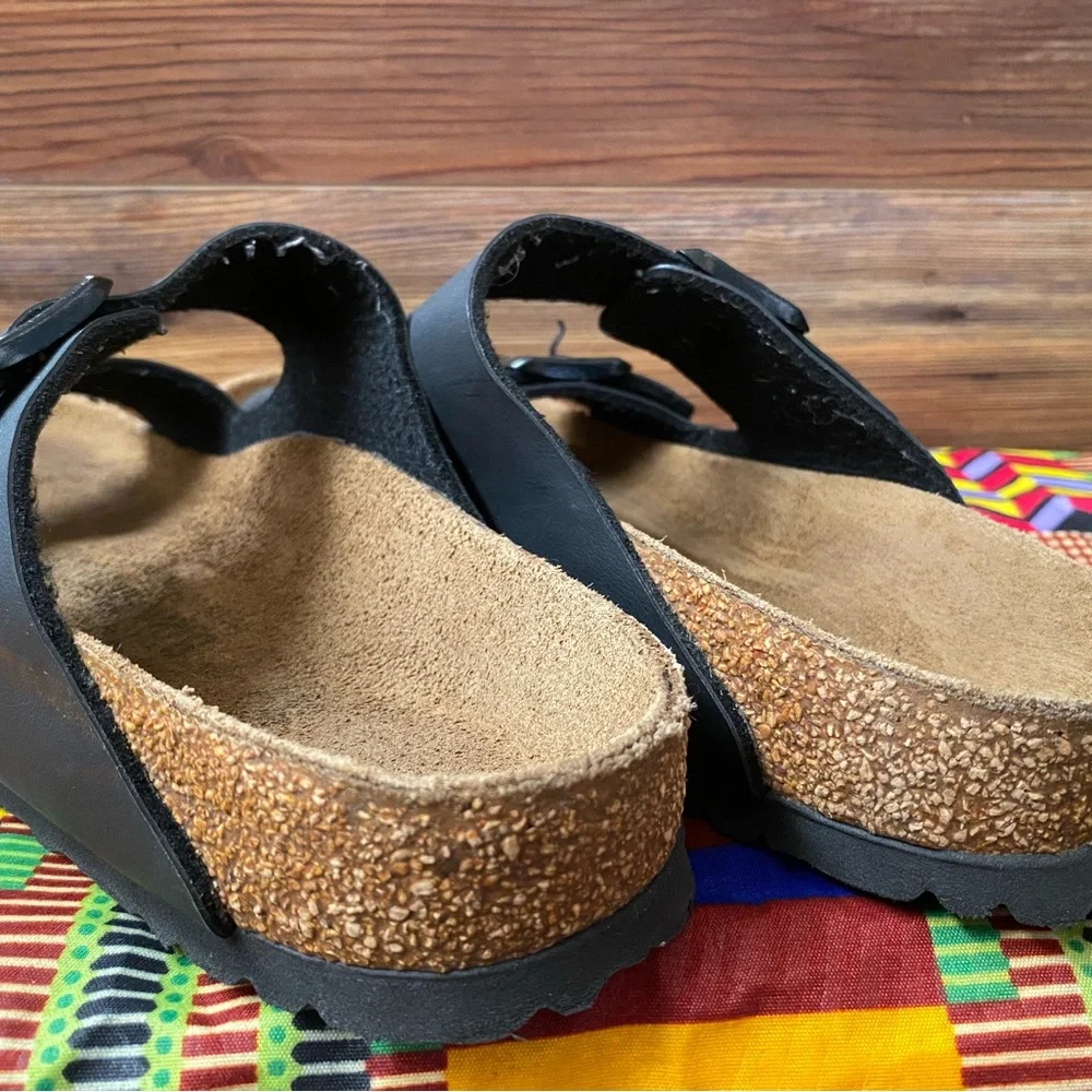 Pre-owned Birkenstock ARIZONA Black Double Strap Sandals 40/9 - Picture 7 of 8